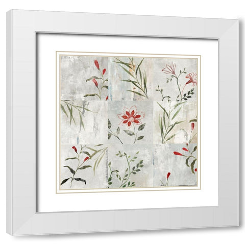 Luster Garden  White Modern Wood Framed Art Print with Double Matting by Isabelle Z