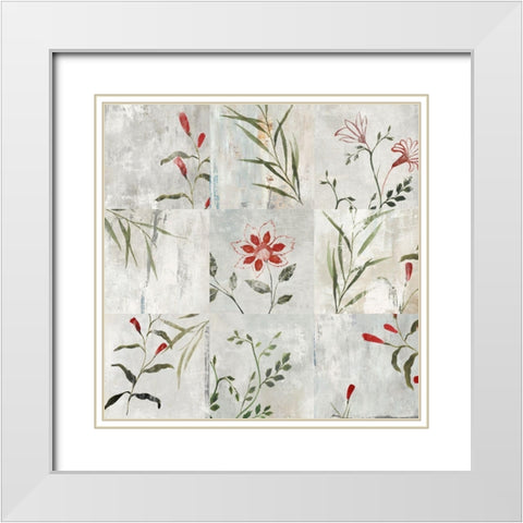 Luster Garden  White Modern Wood Framed Art Print with Double Matting by Isabelle Z