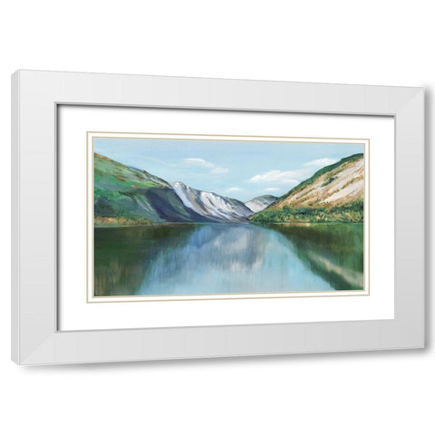 Flourishing Basin White Modern Wood Framed Art Print with Double Matting by Isabelle Z