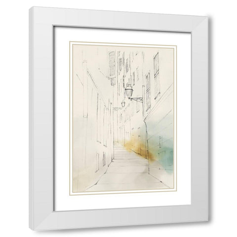 City Sketches III White Modern Wood Framed Art Print with Double Matting by Isabelle Z