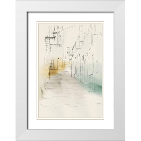City Sketches IV White Modern Wood Framed Art Print with Double Matting by Isabelle Z