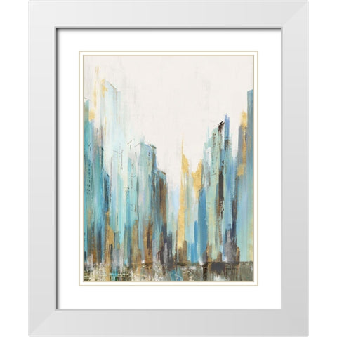 City Rush II  White Modern Wood Framed Art Print with Double Matting by Isabelle Z