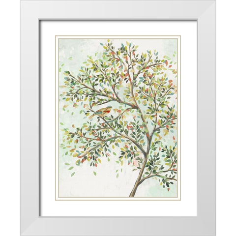 Spring Tree I  White Modern Wood Framed Art Print with Double Matting by Isabelle Z