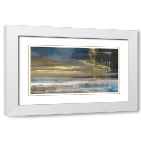 Golden Dawn I  White Modern Wood Framed Art Print with Double Matting by Isabelle Z