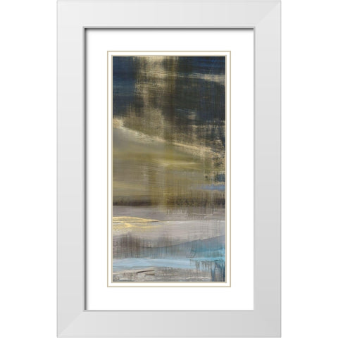 Golden Dawn III White Modern Wood Framed Art Print with Double Matting by Isabelle Z