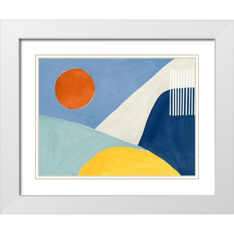 Harmony Earthy I  White Modern Wood Framed Art Print with Double Matting by Isabelle Z