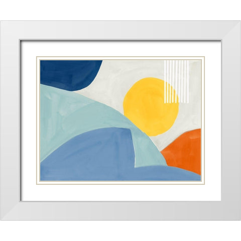 Harmony Earthy II White Modern Wood Framed Art Print with Double Matting by Isabelle Z