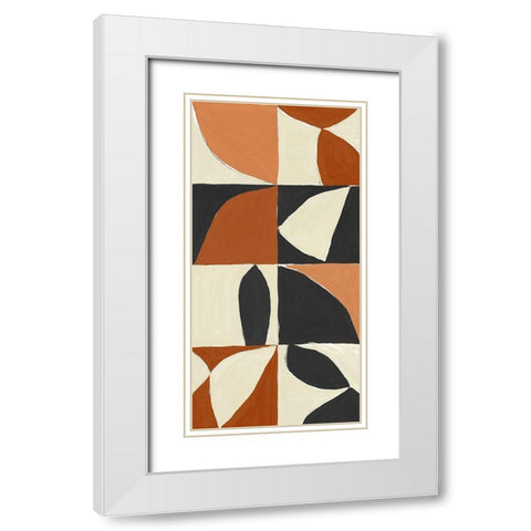 Mayan Pattern I  White Modern Wood Framed Art Print with Double Matting by Isabelle Z