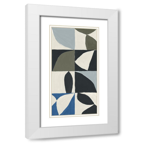 Mayan Pattern I White Modern Wood Framed Art Print with Double Matting by Isabelle Z