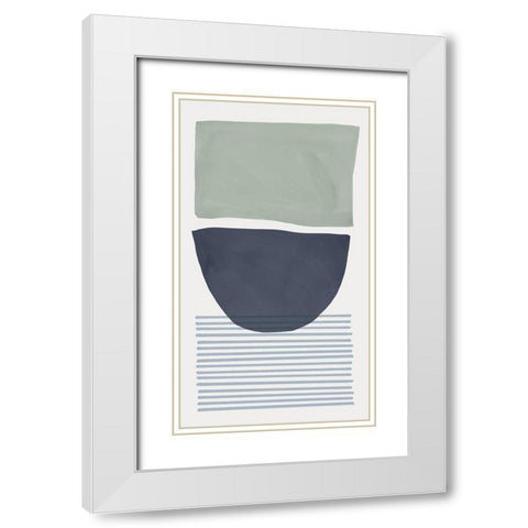Mullholland Drive I Blue Version White Modern Wood Framed Art Print with Double Matting by Isabelle Z