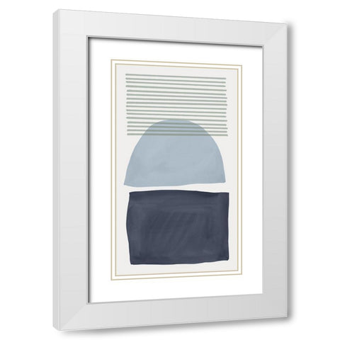 Mullholland Drive II Blue Version White Modern Wood Framed Art Print with Double Matting by Isabelle Z