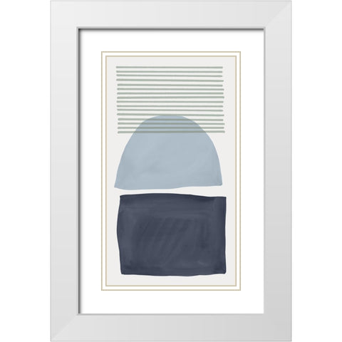 Mullholland Drive II Blue Version White Modern Wood Framed Art Print with Double Matting by Isabelle Z