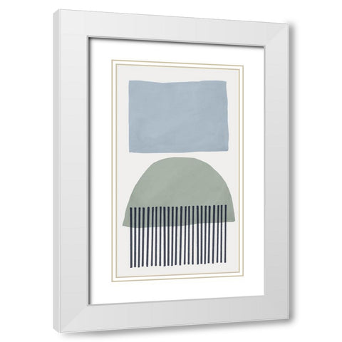 Mullholland Drive III Blue Version White Modern Wood Framed Art Print with Double Matting by Isabelle Z