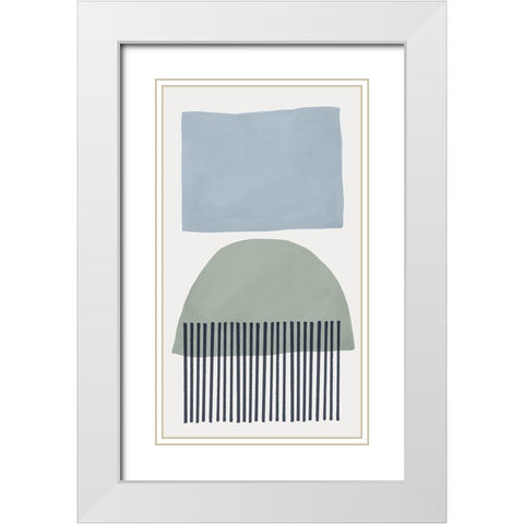 Mullholland Drive III Blue Version White Modern Wood Framed Art Print with Double Matting by Isabelle Z