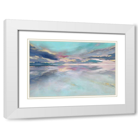 Reflection Basin  White Modern Wood Framed Art Print with Double Matting by Isabelle Z