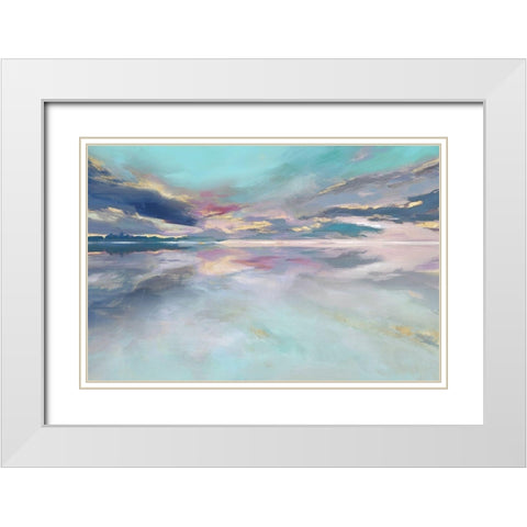 Reflection Basin  White Modern Wood Framed Art Print with Double Matting by Isabelle Z