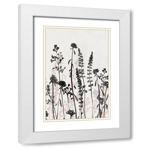 Wildflower Blooming Garden I  White Modern Wood Framed Art Print with Double Matting by Isabelle Z