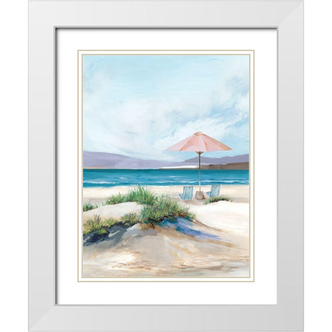 Summer Beach Days White Modern Wood Framed Art Print with Double Matting by Isabelle Z