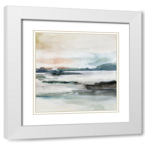Dusk Fall I  White Modern Wood Framed Art Print with Double Matting by Isabelle Z