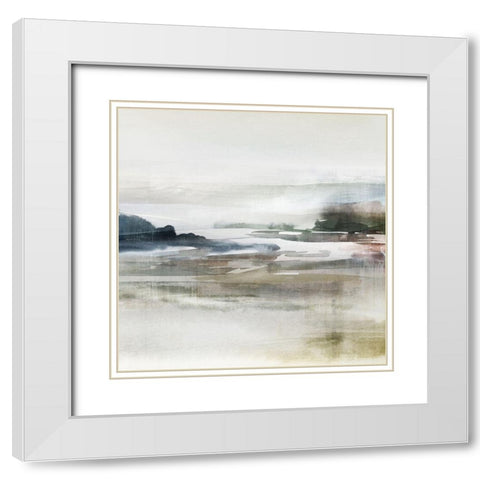 Dusk Fall II White Modern Wood Framed Art Print with Double Matting by Isabelle Z