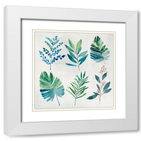 Beneath The Trees I  White Modern Wood Framed Art Print with Double Matting by Isabelle Z