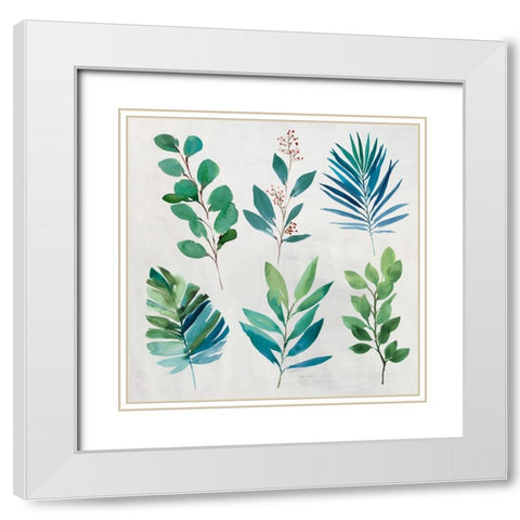 Beneath The Trees II White Modern Wood Framed Art Print with Double Matting by Isabelle Z