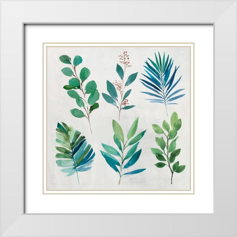 Beneath The Trees II White Modern Wood Framed Art Print with Double Matting by Isabelle Z