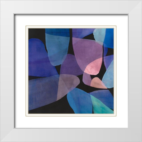 Overlays II White Modern Wood Framed Art Print with Double Matting by Isabelle Z
