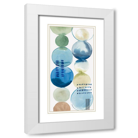 Echoing II  White Modern Wood Framed Art Print with Double Matting by Isabelle Z