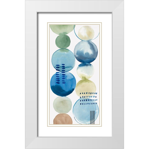 Echoing II  White Modern Wood Framed Art Print with Double Matting by Isabelle Z