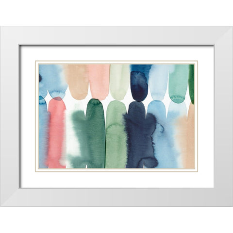 Rounded Together I  White Modern Wood Framed Art Print with Double Matting by Isabelle Z