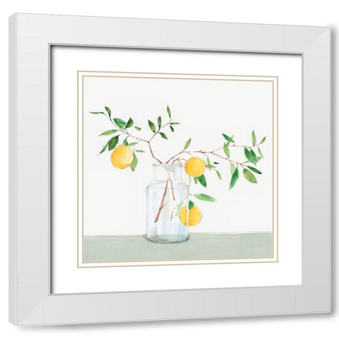 Sweet Lemonade White Modern Wood Framed Art Print with Double Matting by Isabelle Z