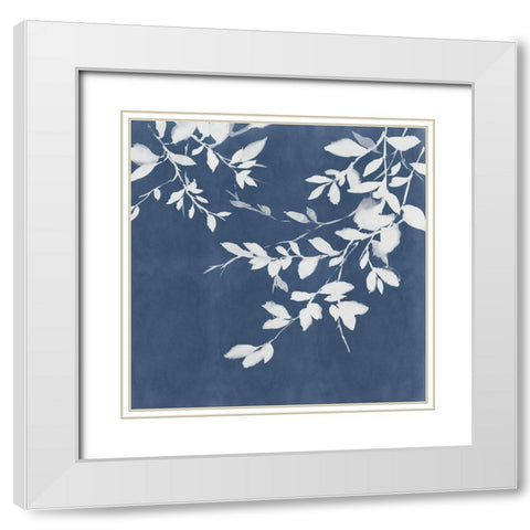 Indigo Sky I White Modern Wood Framed Art Print with Double Matting by Isabelle Z