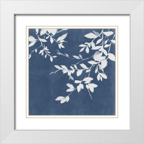 Indigo Sky I White Modern Wood Framed Art Print with Double Matting by Isabelle Z