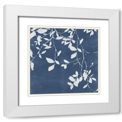 Indigo Sky II White Modern Wood Framed Art Print with Double Matting by Isabelle Z