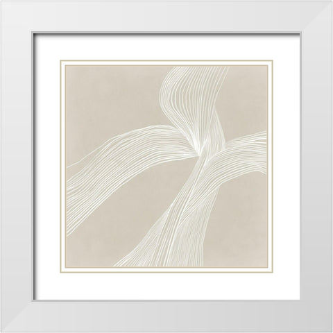 On the Same Wavelengh II White Modern Wood Framed Art Print with Double Matting by Isabelle Z