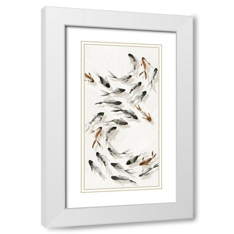 Water Dance II White Modern Wood Framed Art Print with Double Matting by Isabelle Z