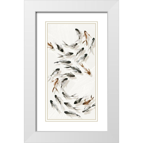 Water Dance II White Modern Wood Framed Art Print with Double Matting by Isabelle Z