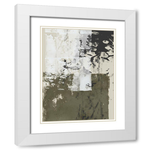 Reflections in Sage II White Modern Wood Framed Art Print with Double Matting by Isabelle Z