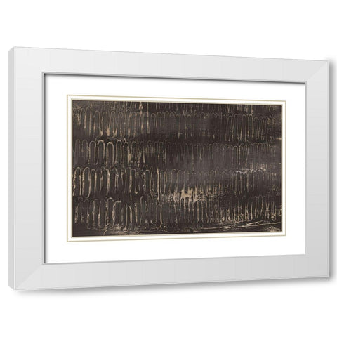Golden Keys  White Modern Wood Framed Art Print with Double Matting by Isabelle Z