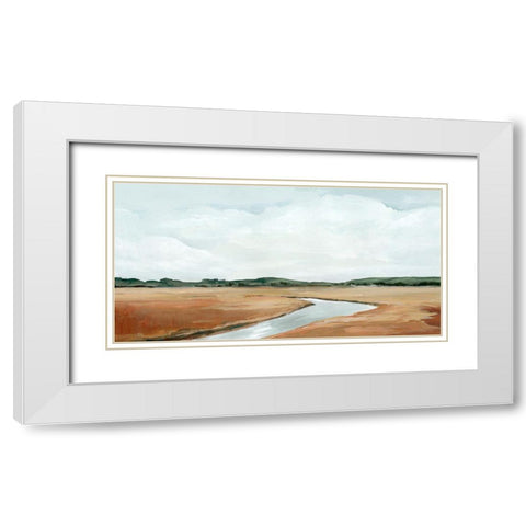 Creekside  White Modern Wood Framed Art Print with Double Matting by Isabelle Z