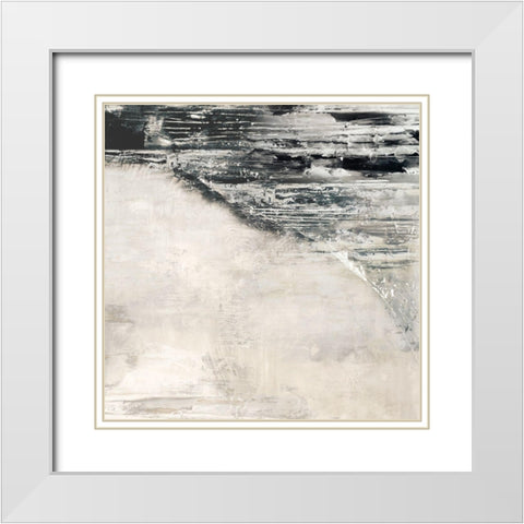 Rising Wave II White Modern Wood Framed Art Print with Double Matting by Isabelle Z