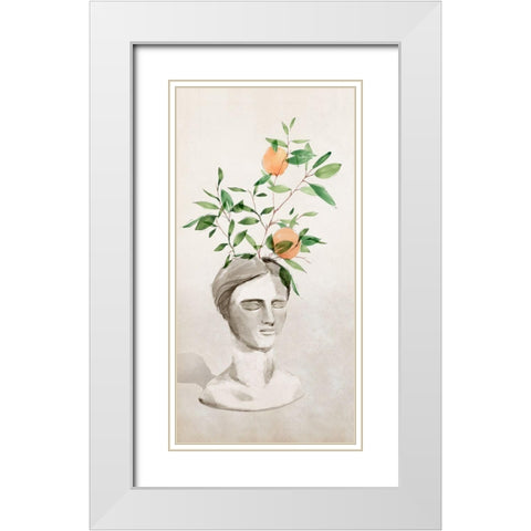 Head Planter II White Modern Wood Framed Art Print with Double Matting by Isabelle Z