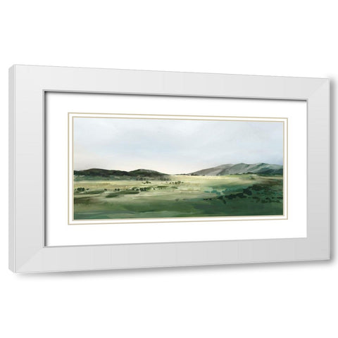 Mountain Gaze  White Modern Wood Framed Art Print with Double Matting by Isabelle Z