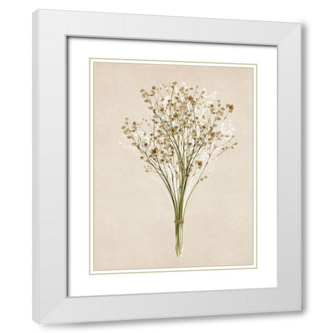 Vintage Dried Bunch III White Modern Wood Framed Art Print with Double Matting by Isabelle Z