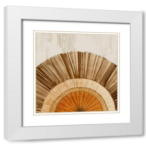 Arizona Fan I  White Modern Wood Framed Art Print with Double Matting by Isabelle Z