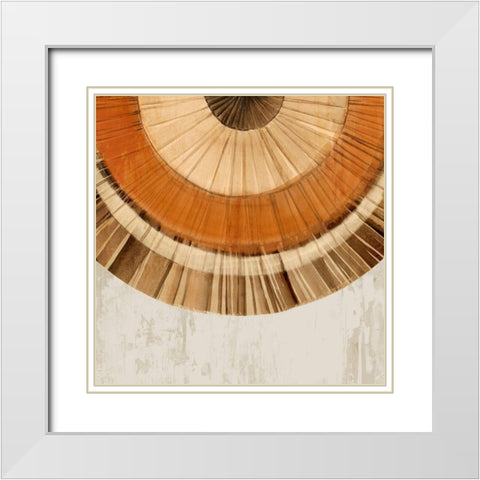 Arizona Fan II White Modern Wood Framed Art Print with Double Matting by Isabelle Z