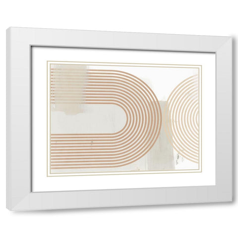Reaching Out I  White Modern Wood Framed Art Print with Double Matting by Isabelle Z