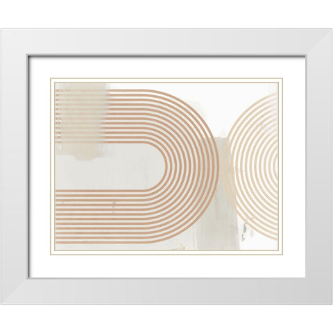 Reaching Out I  White Modern Wood Framed Art Print with Double Matting by Isabelle Z