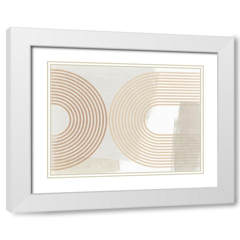 Reaching Out II  White Modern Wood Framed Art Print with Double Matting by Isabelle Z